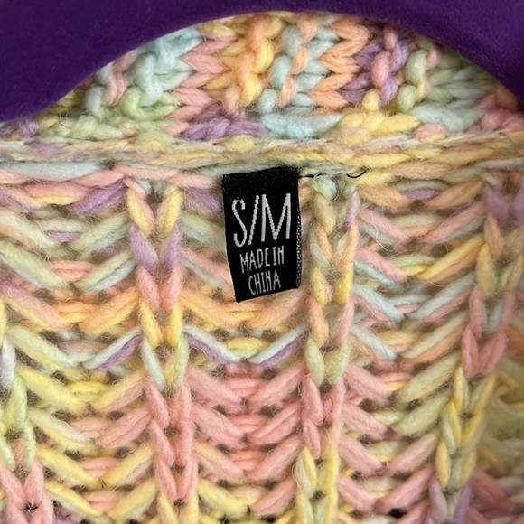 🌈 Pastel Rainbow 🌈 Current Mood Cardigan w/pockets - Picture 3 of 5